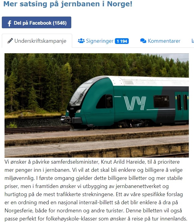 Skjermbilde oppropet, tekst